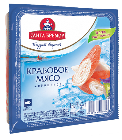 фото Крабовое мясо санта бремор замороженное 200 г