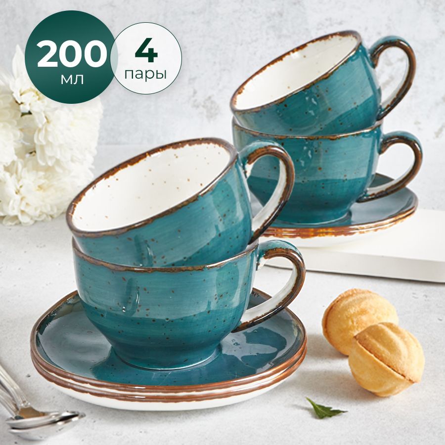 Набор для чаепития Fusion Green Sea чашки 200 мл 4 пары, Синий, Fusion Green Sea чп 200 мл 4 шт_Fusion Green Sea
Набор для чаепития Fusion Green Sea чашки 200 мл 4 пары, Синий, Fusion Green Sea чп 200 мл 4 шт_Fusion Green Sea