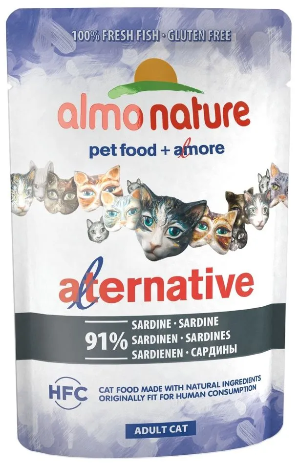 Влажный корм для кошек Almo Nature HFC Alternative, сардины, 24шт по 55г, HFC Alternative
Влажный корм для кошек Almo Nature HFC Alternative, сардины, 24шт по 55г, HFC Alternative