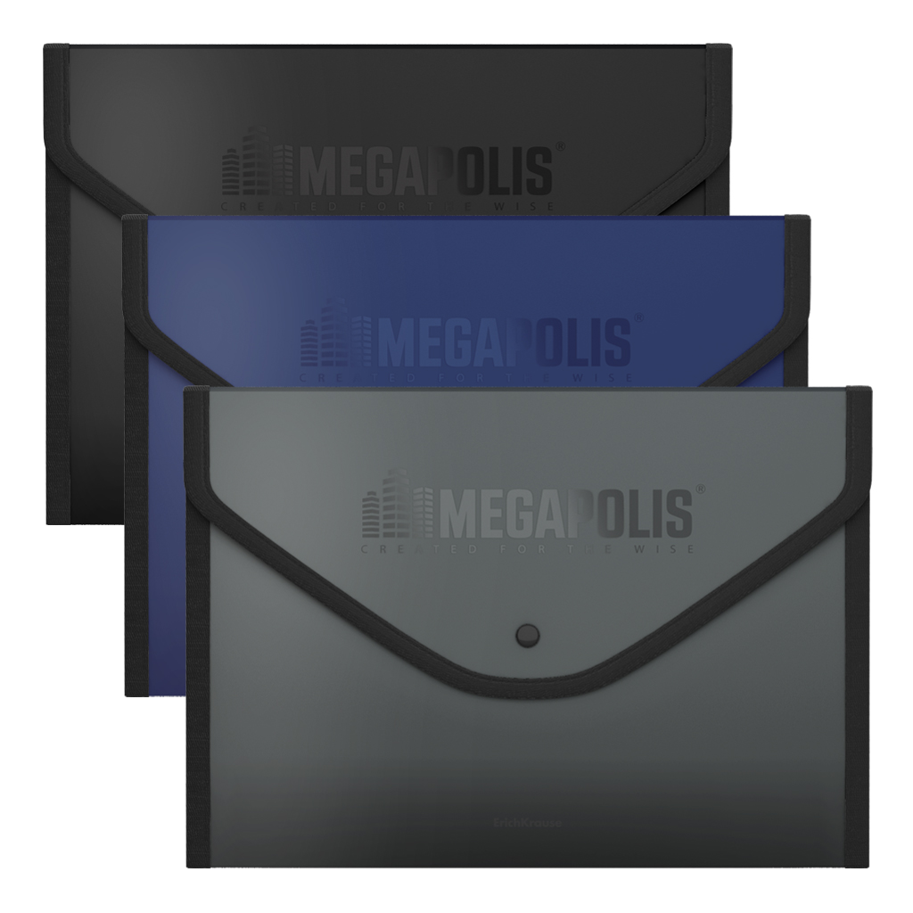 Папка-конверт на кнопке пластиковая ErichKrause MEGAPOLIS, обшитая, непрозрачная, A4+, Разноцветный
Папка-конверт на кнопке пластиковая ErichKrause MEGAPOLIS, обшитая, непрозрачная, A4+, Разноцветный
