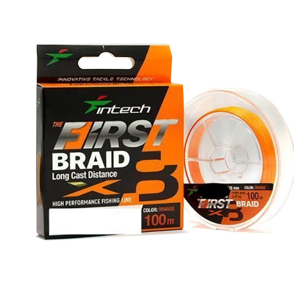 Шнур плетеный Intech First Braid PE X8 100m Orange #2.0 (30lb/13.61kg), Оранжевый, First Braid PE X8
Шнур плетеный Intech First Braid PE X8 100m Orange #2.0 (30lb/13.61kg), Оранжевый, First Braid PE X8