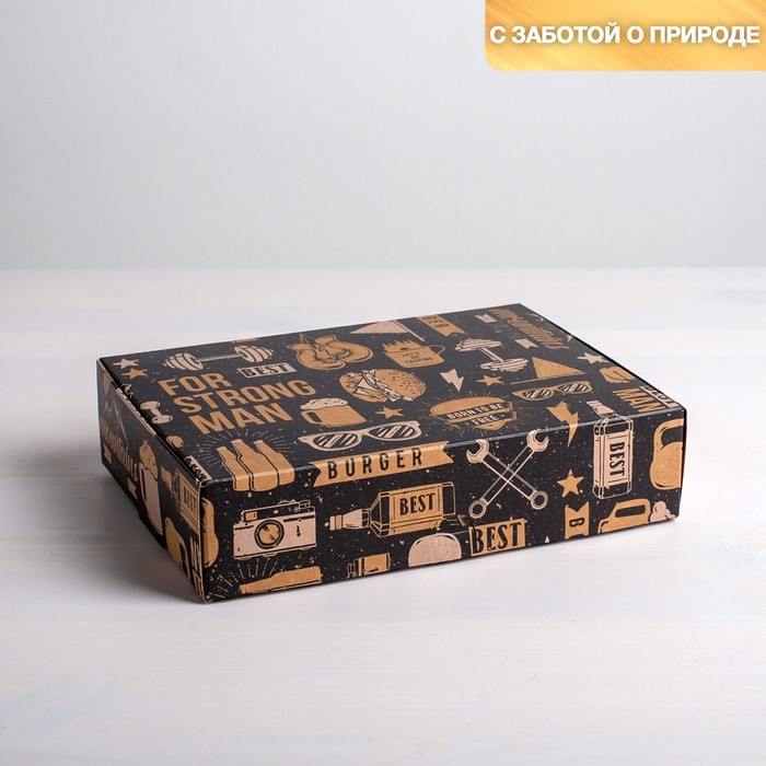 Коробка складная крафтовая «Брутальность», 21 × 15 × 5 см, Коллекция упаковки "Брутальность"
Коробка складная крафтовая «Брутальность», 21 × 15 × 5 см, Коллекция упаковки "Брутальность"