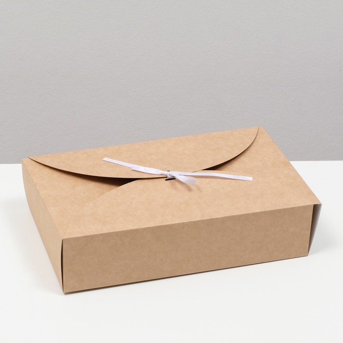 Коробка складная крафт, 28 х 17 х 7 см 
Коробка складная крафт, 28 х 17 х 7 см