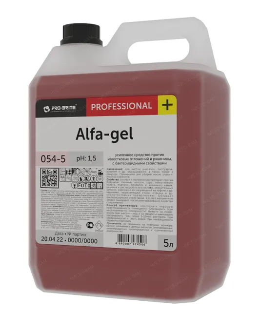 Гель-концентрат против ржавчины и известковых отложений Pro-brite ALFA-GEL, 5 л (Альфа ...
Гель-концентрат против ржавчины и известковых отложений Pro-brite ALFA-GEL, 5 л (Альфа ...