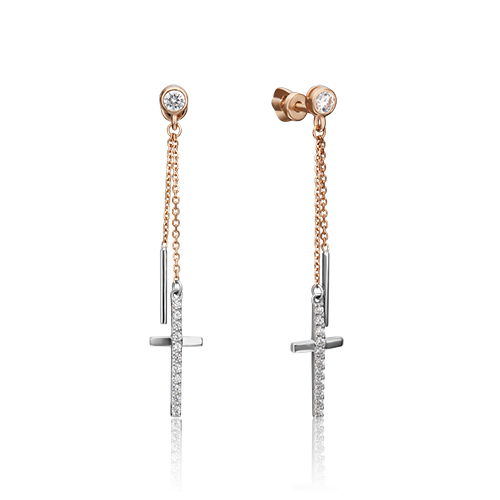 Серьги из белого золота/красного золота с фианитом PLATINA jewelry 02-4395-00-401-1111-42, 02-4395-00-401-1111-42
Серьги из белого золота/красного золота с фианитом PLATINA jewelry 02-4395-00-401-1111-42, 02-4395-00-401-1111-42
