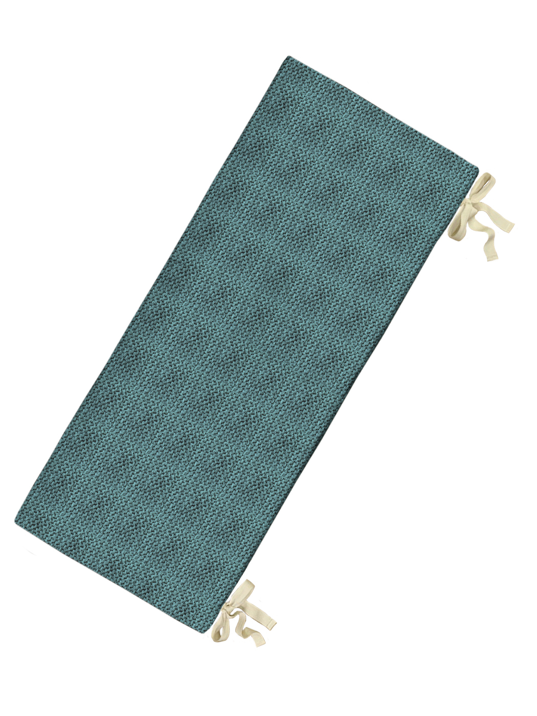 фото Подушка на скамью sfer.tex 150х50х2 имитация вязания бирюзовый