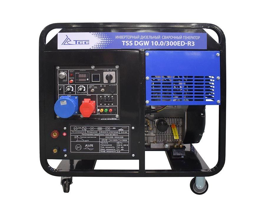 Инверторный дизельный сварочный генератор TSS DGW 10.0/300ED-R3, арт. 026498 ТСС
Инверторный дизельный сварочный генератор TSS DGW 10.0/300ED-R3, арт. 026498 ТСС