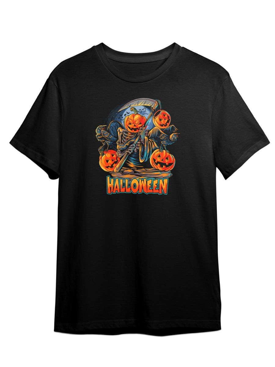 Футболка унисекс СувенирShop Хеллоуин/Halloween/Тыква/Зомби 43 черная 5XL, Черный, "Хеллоуин/Halloween/Тыква/Зомби" 43