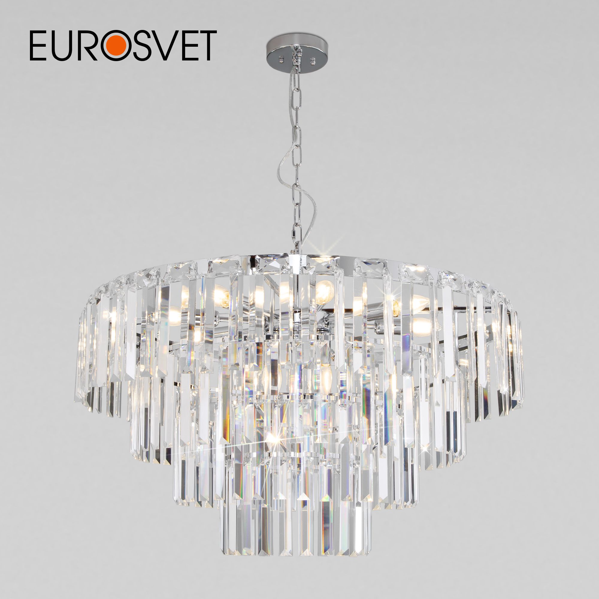 Подвесная люстра Eurosvet Elegante 10130/10 хром с прозрачным хрусталем Strotskis E14
Подвесная люстра Eurosvet Elegante 10130/10 хром с прозрачным хрусталем Strotskis E14