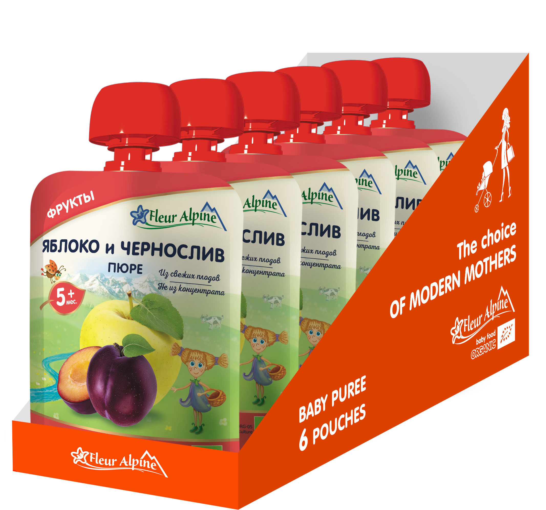 Пюре детское Fleur Alpine ЯБЛОКО и ЧЕРНОСЛИВ, с 5 месяцев, 90 г, упаковка из 6 шт., Яблоко и чернослив пауч
Пюре детское Fleur Alpine ЯБЛОКО и ЧЕРНОСЛИВ, с 5 месяцев, 90 г, упаковка из 6 шт., Яблоко и чернослив пауч