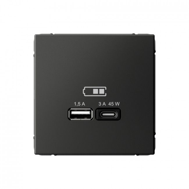 Розетка с зарядкой USB A+ type-C 45Вт высокоскоростная Systeme Electric базальт GAL001429, Черный
Розетка с зарядкой USB A+ type-C 45Вт высокоскоростная Systeme Electric базальт GAL001429, Черный