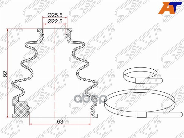 SAT C-1064T Пыльник шрус внутренний TOYOTA AXIO 14#/16#/PREM/ALLION ##T26# 2 хомута. резин
SAT C-1064T Пыльник шрус внутренний TOYOTA AXIO 14#/16#/PREM/ALLION ##T26# 2 хомута. резин