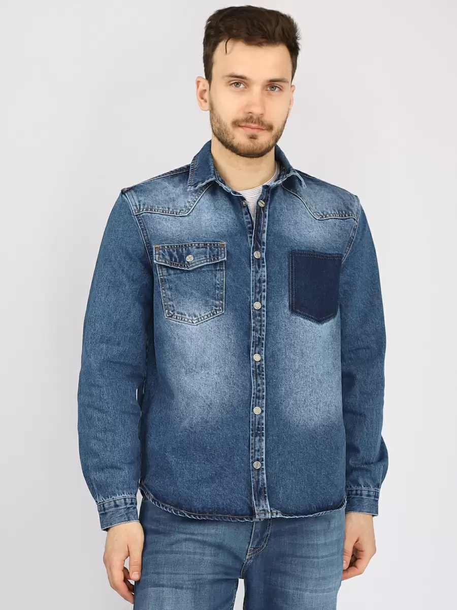 фото Джинсовая куртка мужская a passion play sq69202 синяя m