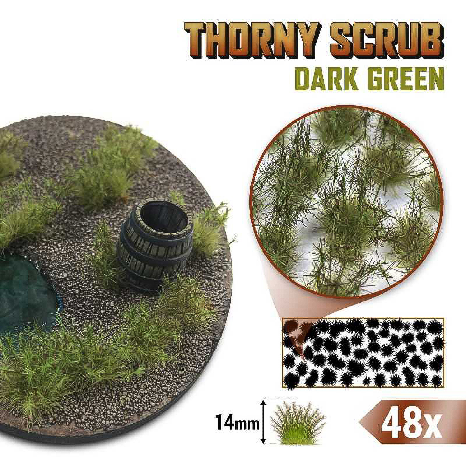 Пучки травы для моделирования Green Stuff World Thorny Scrub 14 mm Dark Green, Thorny Scrub
Пучки травы для моделирования Green Stuff World Thorny Scrub 14 mm Dark Green, Thorny Scrub