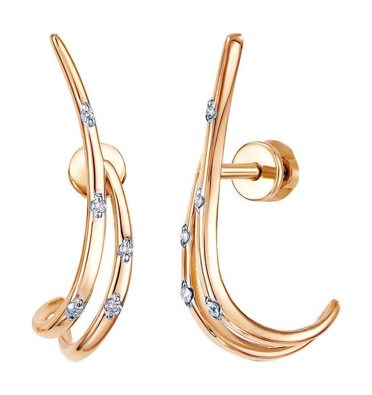 Серьги из красного золота с бриллиантом Vesna jewelry 41253-151-00-00, 41253-151-00-00
Серьги из красного золота с бриллиантом Vesna jewelry 41253-151-00-00, 41253-151-00-00