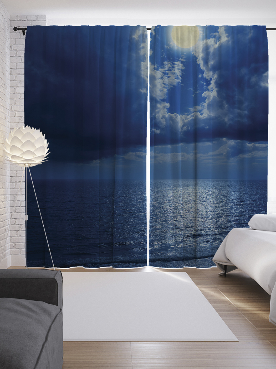 Шторы с фотопечатью "Лунное море" из сатена, 290х265 см 
Шторы с фотопечатью "Лунное море" из сатена, 290х265 см