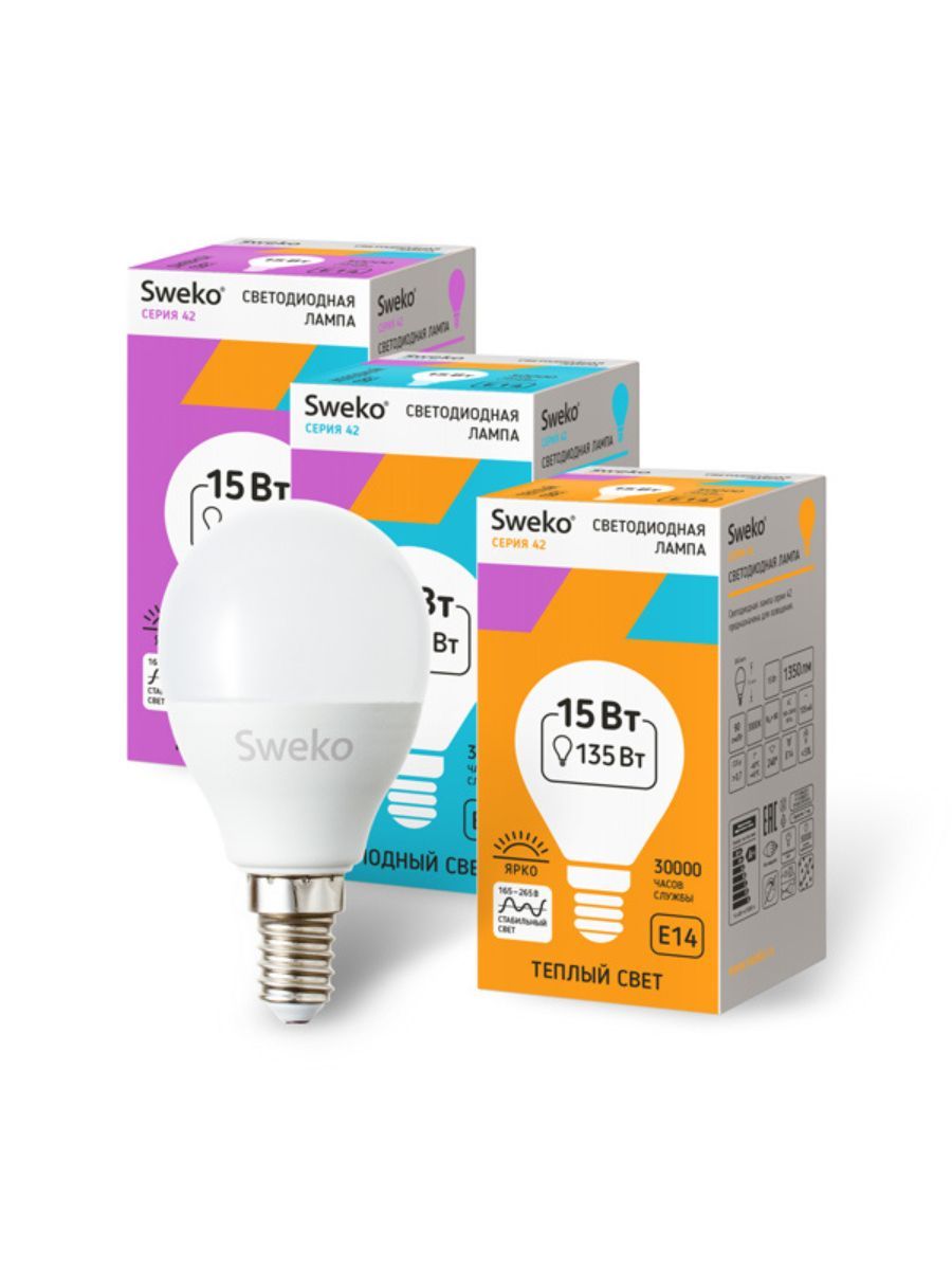 Светодиодные лампочки Sweko E14 15 Вт 6500К шар 5 штук, E14 15 Вт 6500К холодный свет шар
Светодиодные лампочки Sweko E14 15 Вт 6500К шар 5 штук, E14 15 Вт 6500К холодный свет шар