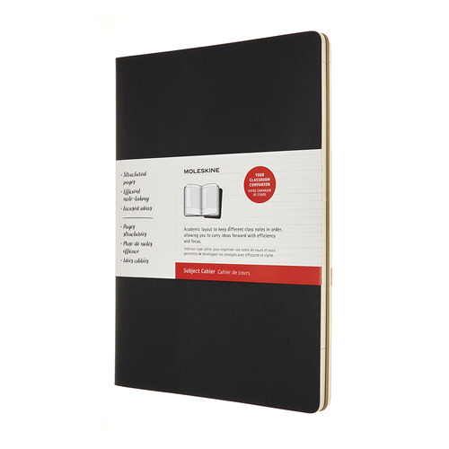 Блокнот Moleskine Cahier Subject A4 160стр в линейку мягкая обложка черный [ch5
Блокнот Moleskine Cahier Subject A4 160стр в линейку мягкая обложка черный [ch5