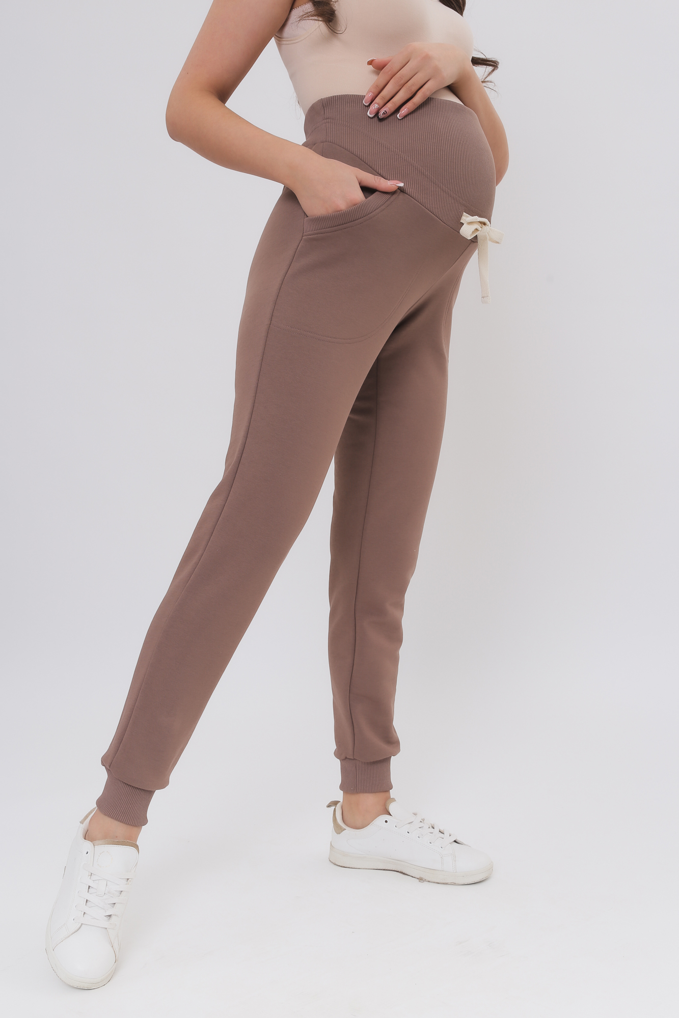 фото Брюки для беременных женские скоромама 01-42322sm коричневые 50 ru