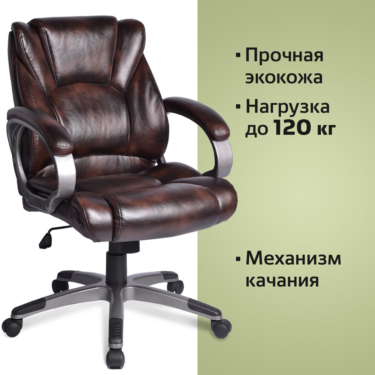 Компьютерное офисное кресло с подлокотниками Brabix Eldorado EX-504, экокожа, коричневое, Коричневый
Компьютерное офисное кресло с подлокотниками Brabix Eldorado EX-504, экокожа, коричневое, Коричневый