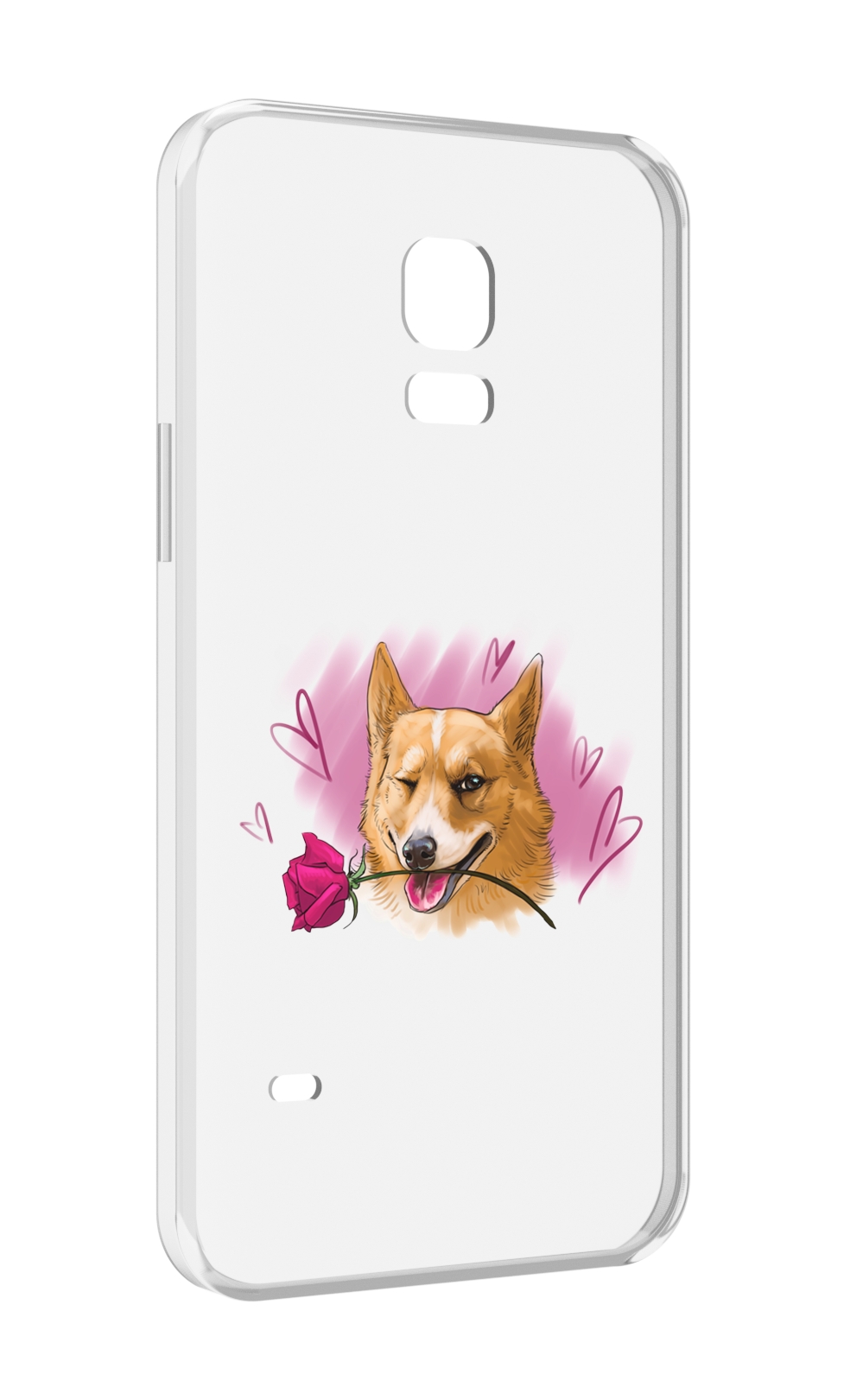 Чехол MyPads собачка-с-розочкой для Samsung Galaxy S5 mini, Прозрачный, Tocco 
Чехол MyPads собачка-с-розочкой для Samsung Galaxy S5 mini, Прозрачный, Tocco