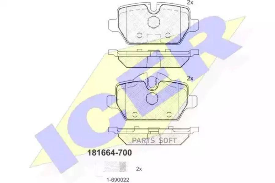 Колодки Задние Bmw E81/Е82/E87/E90/Е91/Е92/Е93/F20 Mini R60/R61 Icer 181664-700 Icer арт.
Колодки Задние Bmw E81/Е82/E87/E90/Е91/Е92/Е93/F20 Mini R60/R61 Icer 181664-700 Icer арт.