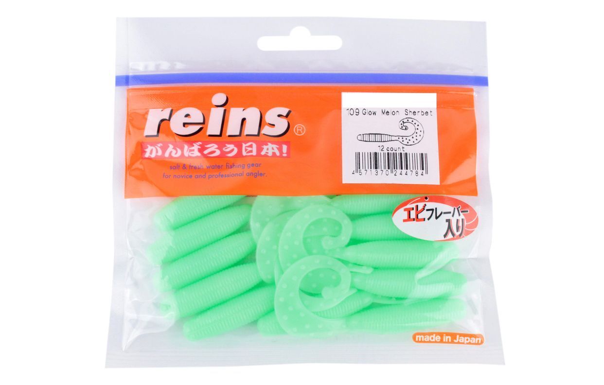 Силиконовая приманка REINS FAT G TAIL GRUB 3 Цв. 109-Glow melon sherbet, Зеленый, Fat G-Tail Grub
Силиконовая приманка REINS FAT G TAIL GRUB 3 Цв. 109-Glow melon sherbet, Зеленый, Fat G-Tail Grub