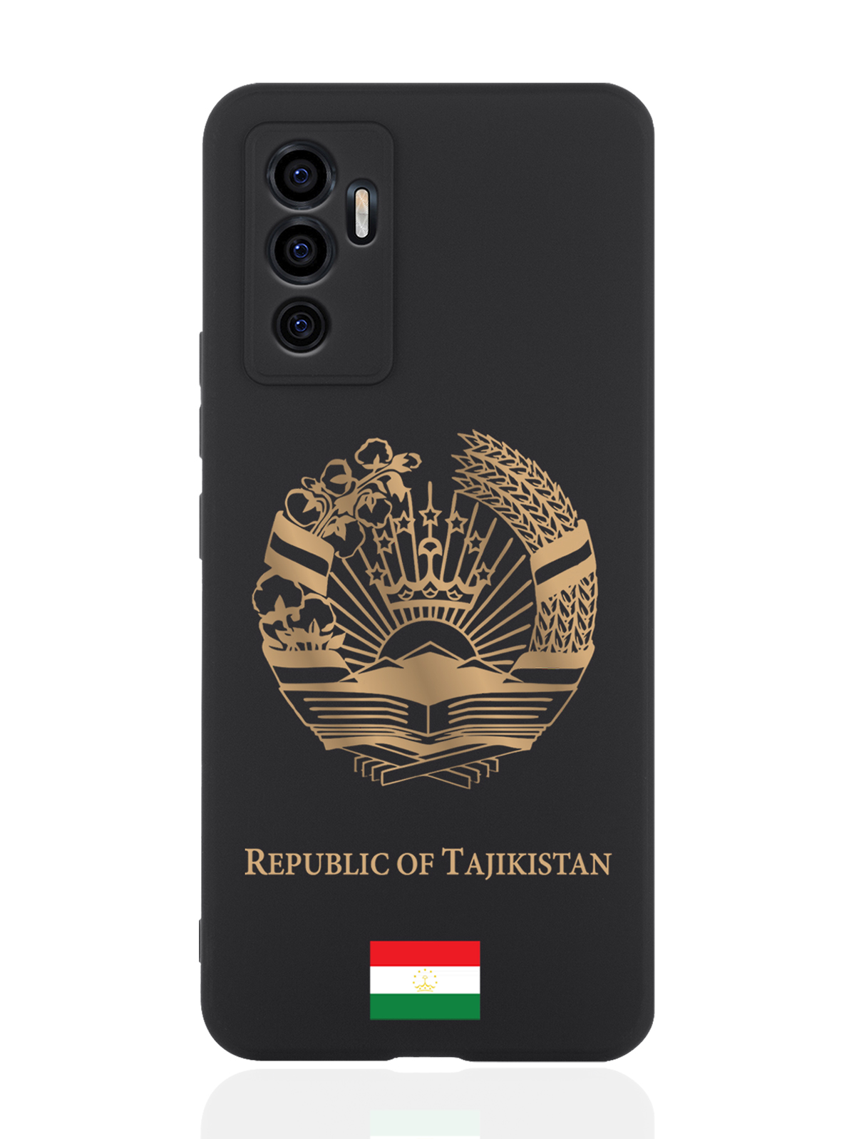 Чехол SignumCase для Vivo V23e Золотой Герб Таджикистана черный, Черный;золотистый 
Чехол SignumCase для Vivo V23e Золотой Герб Таджикистана черный, Черный;золотистый