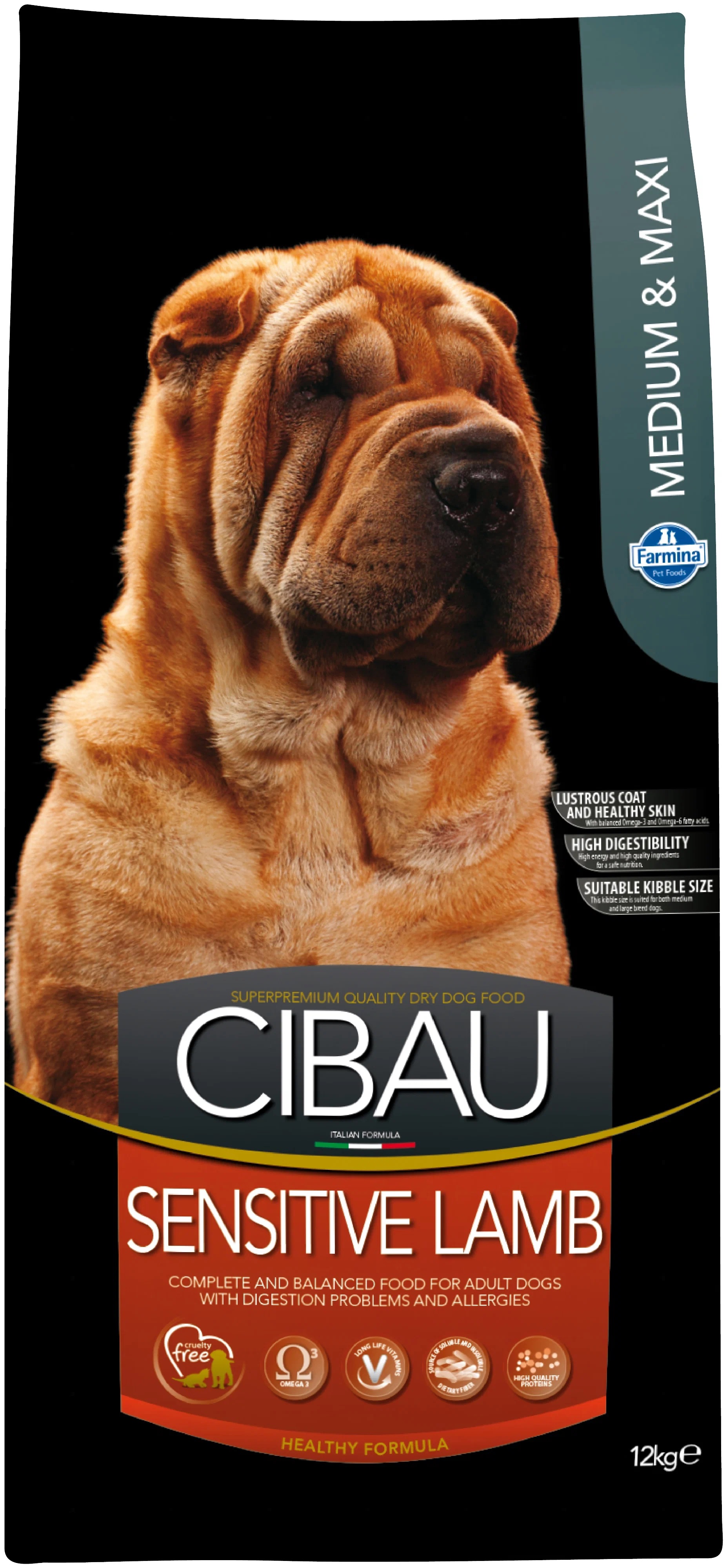 Сухой корм для собак Farmina Cibau Adult Medium & Maxi Sensitive, ягненок, 12кг, Cibau Adult Medium & Maxi Sensitive
Сухой корм для собак Farmina Cibau Adult Medium & Maxi Sensitive, ягненок, 12кг, Cibau Adult Medium & Maxi Sensitive