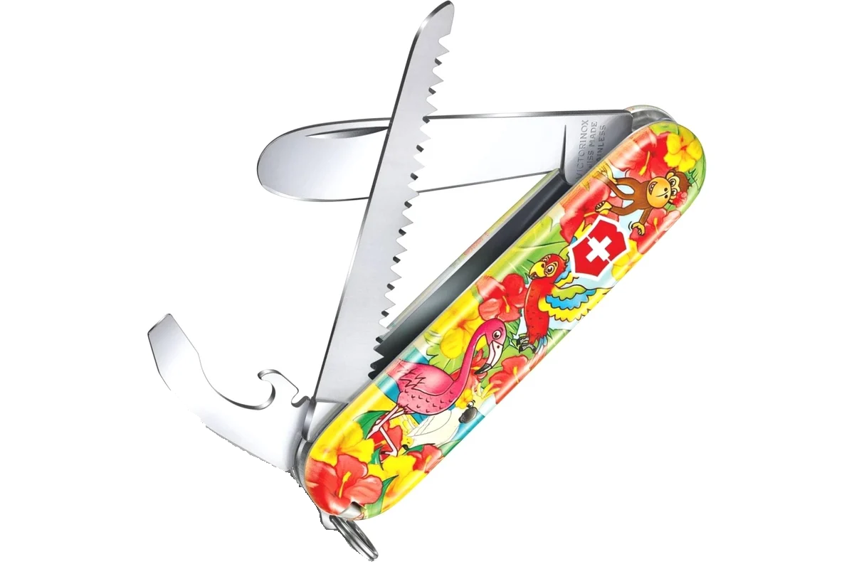 Складной нож Victorinox My First Victorinox Parrot Edition, функций: 9, 84мм, красный, Parrot Edition
Складной нож Victorinox My First Victorinox Parrot Edition, функций: 9, 84мм, красный, Parrot Edition