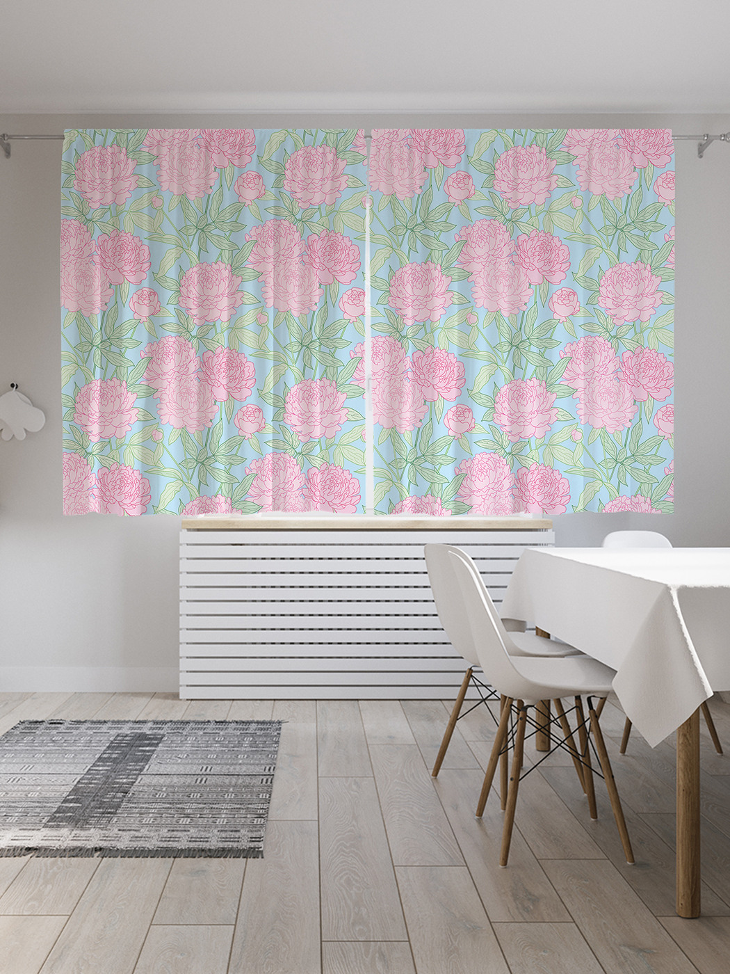 Шторы с фотопечатью "Розовая поляна" из сатена, 290х180 см 
Шторы с фотопечатью "Розовая поляна" из сатена, 290х180 см