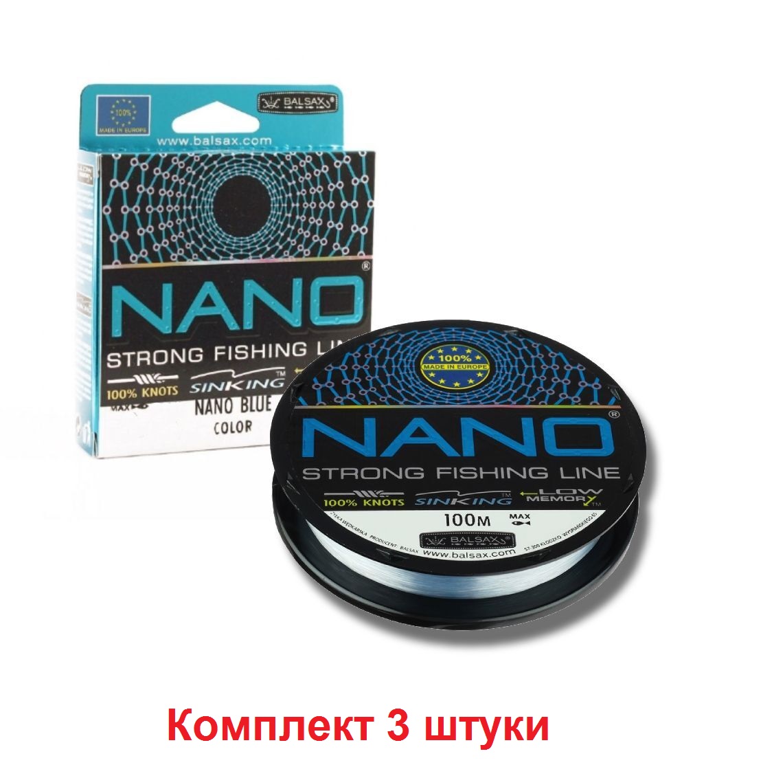Монофильная леска для рыбалки Balsax Nano (3 / 0.32 / 13 / 3.75 / 3 / прозрачный (3 штуки), Nano
Монофильная леска для рыбалки Balsax Nano (3 / 0.32 / 13 / 3.75 / 3 / прозрачный (3 штуки), Nano
