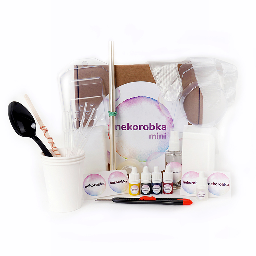 Набор для создания сувенирного мыла ручной работы nekorobka mini мыловарня, nekorobka mini "мыловарня"
Набор для создания сувенирного мыла ручной работы nekorobka mini мыловарня, nekorobka mini "мыловарня"