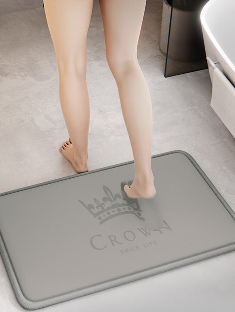 Коврик для ванной комнаты нескользящий, серый 40*60 см
Коврик для ванной комнаты нескользящий, серый 40*60 см