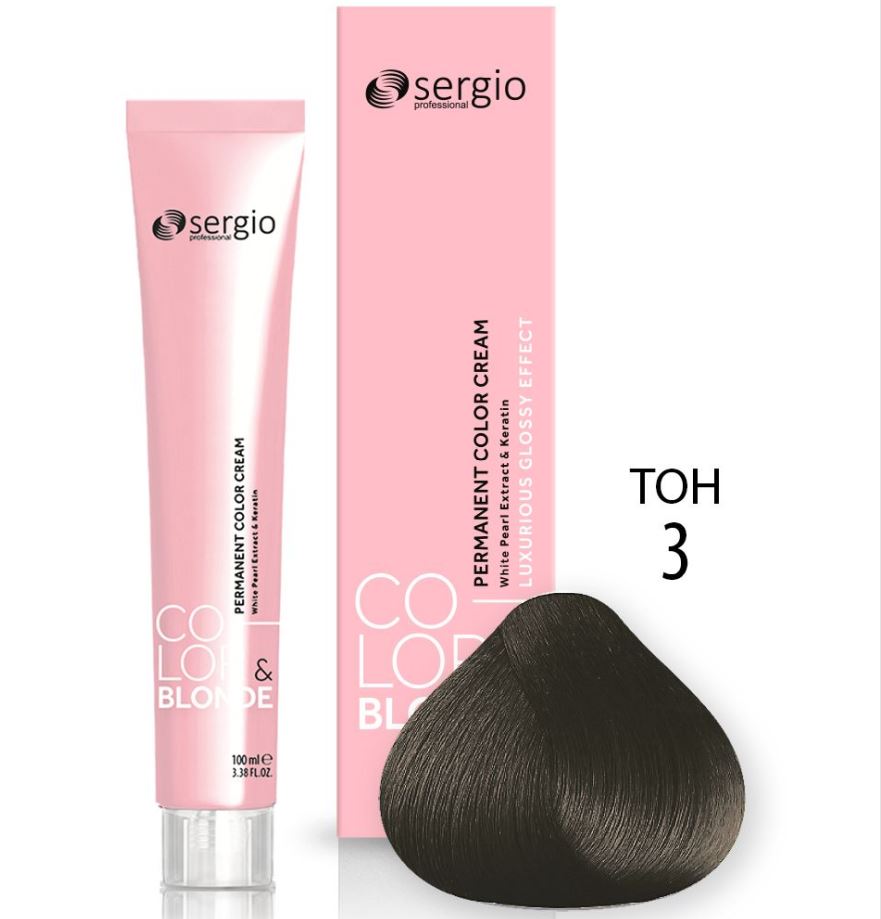 Крем-краска Sergio professional Color&Blonde для окрашивания волос тон 3 темно-коричневый,
Крем-краска Sergio professional Color&Blonde для окрашивания волос тон 3 темно-коричневый,
