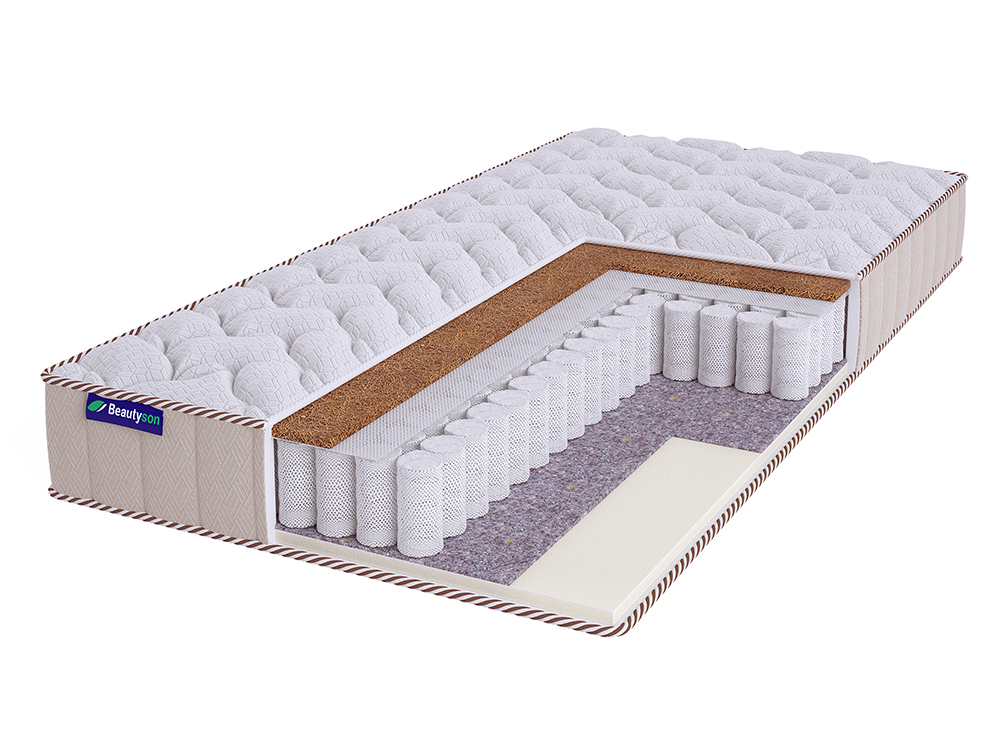 Матрас Beautyson Roll Spring Foam Cocos 1 S600 Lux 200х200, Бежевый;белый;серый;серебристый, Roll Spring Foam Cocos 1 S600 Lux
Матрас Beautyson Roll Spring Foam Cocos 1 S600 Lux 200х200, Бежевый;белый;серый;серебристый, Roll Spring Foam Cocos 1 S600 Lux