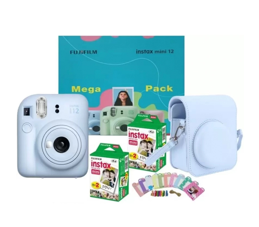 Фотоаппарат моментальной печати Fujifilm Instax MINI 12 Mega Pack Blue, Instax MINI 12 Mega Pack
Фотоаппарат моментальной печати Fujifilm Instax MINI 12 Mega Pack Blue, Instax MINI 12 Mega Pack
