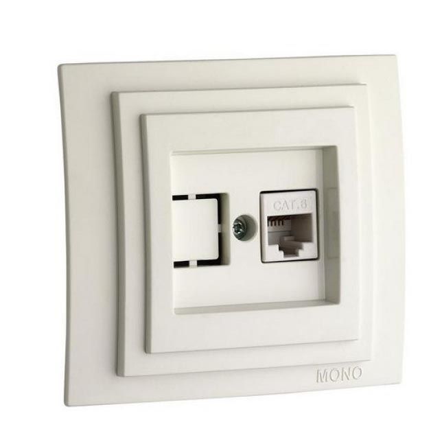 Розетка компьютерная RJ45 Mono Electric Despina/ Larissa 6 кат слоновая кость 500-000105-1
Розетка компьютерная RJ45 Mono Electric Despina/ Larissa 6 кат слоновая кость 500-000105-1