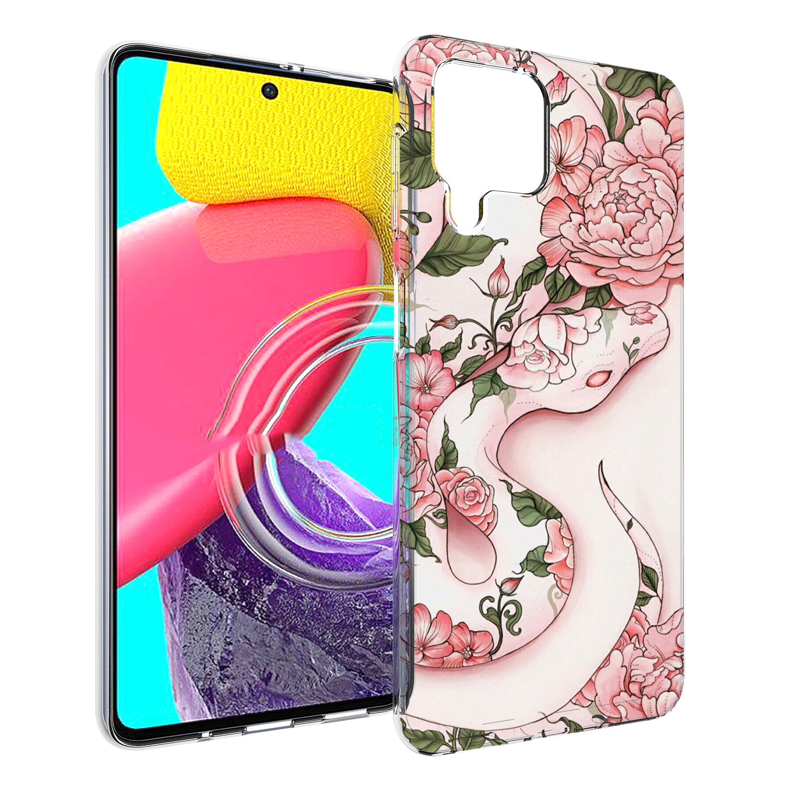 Чехол Mypads Змея-В-Розовых-Цветах Женский Для Samsung Galaxy M53 (Sm-M536), Прозрачный, Tocco
Чехол Mypads Змея-В-Розовых-Цветах Женский Для Samsung Galaxy M53 (Sm-M536), Прозрачный, Tocco
