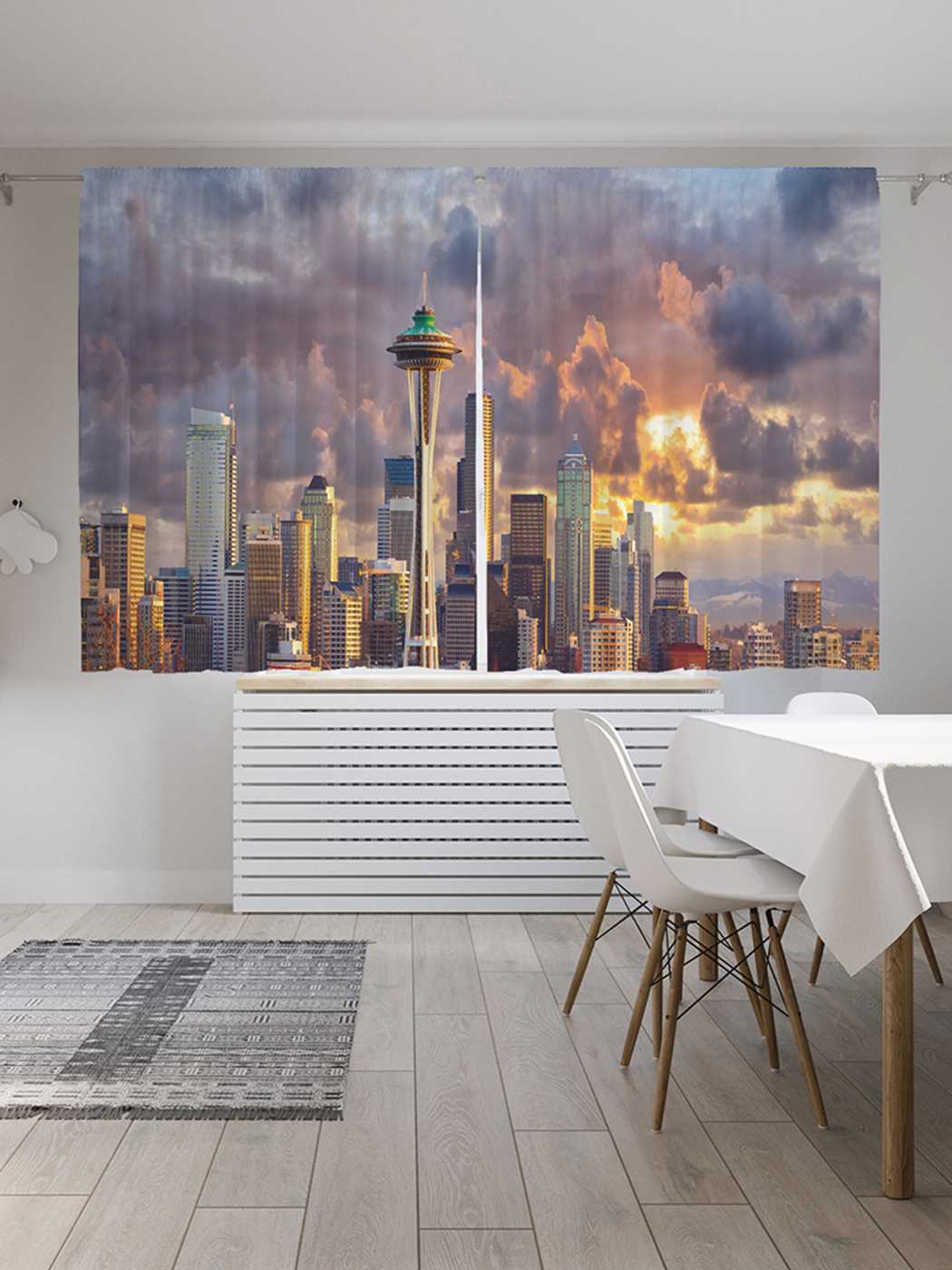 фото Классические шторы joyarty "городская структура", серия oxford delux, 2 полотна 145x180 см