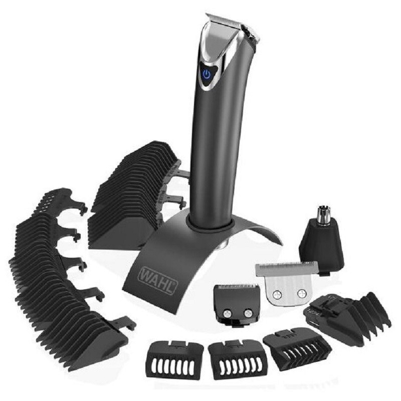 Триммер для бороды и усов WAHL Stainless Steel Advance черный/серебр., Stainless Steel Advance черный/серебр.
Триммер для бороды и усов WAHL Stainless Steel Advance черный/серебр., Stainless Steel Advance черный/серебр.
