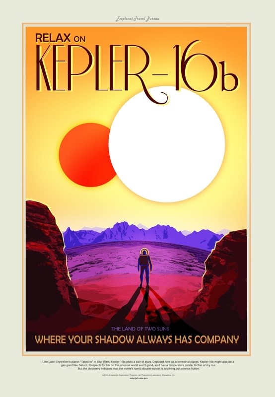 Постер НАСА Космические путешествия Кеплер16Б (NASA Space Travel Posters, Kepler 16b) A2
Постер НАСА Космические путешествия Кеплер16Б (NASA Space Travel Posters, Kepler 16b) A2