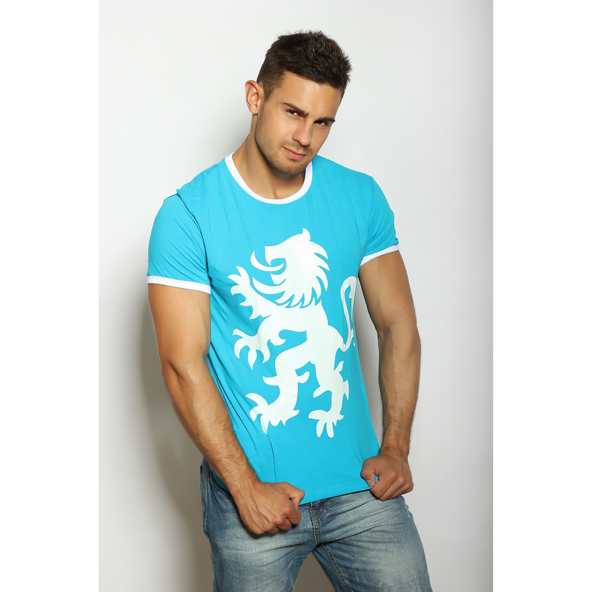 фото Футболка мужская 080287m-ep fra'n'co голубая m