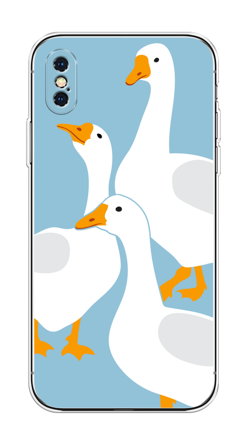 Чехол на Apple iPhone XS Max "Гусиное трио", Голубой;белый;серый;желтый, 11950-1
Чехол на Apple iPhone XS Max "Гусиное трио", Голубой;белый;серый;желтый, 11950-1