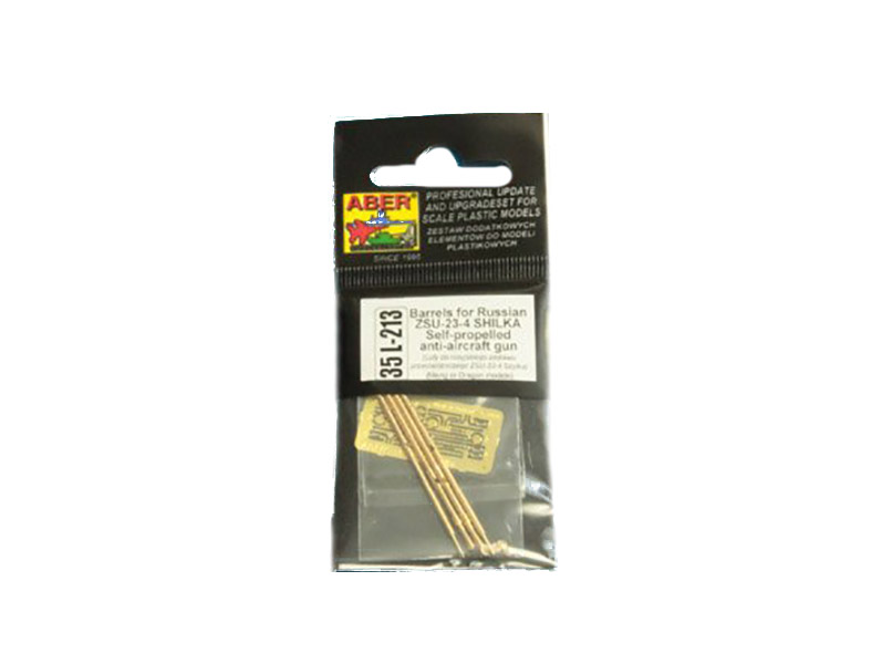 35 L-213 Aber 1/35 Barrels for Russian ZSU-23-4 Shilka Self-propelled AA gun, 35 L-213
35 L-213 Aber 1/35 Barrels for Russian ZSU-23-4 Shilka Self-propelled AA gun, 35 L-213