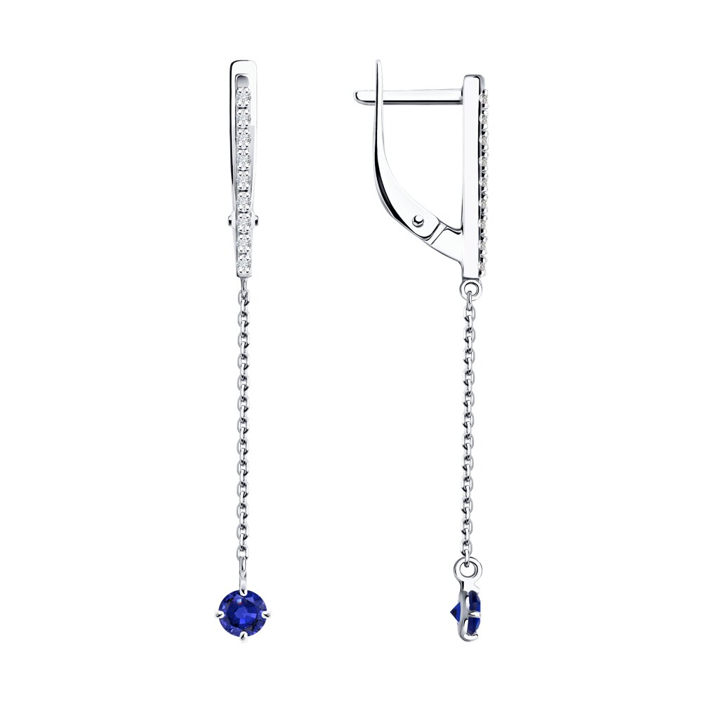Серьги подвески из белого золота SOKOLOV Diamonds 2021089-3, бриллиант/сапфир, 2021089-3
Серьги подвески из белого золота SOKOLOV Diamonds 2021089-3, бриллиант/сапфир, 2021089-3