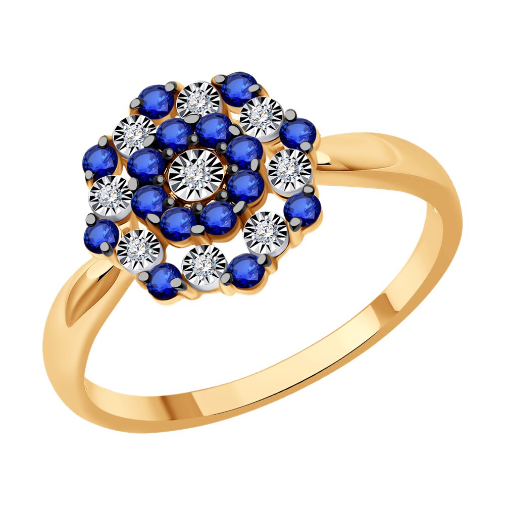 Кольцо из комбинированного золота с бриллиантом/сапфиром р. 18 SOKOLOV Diamonds 2011261, 2011261
Кольцо из комбинированного золота с бриллиантом/сапфиром р. 18 SOKOLOV Diamonds 2011261, 2011261