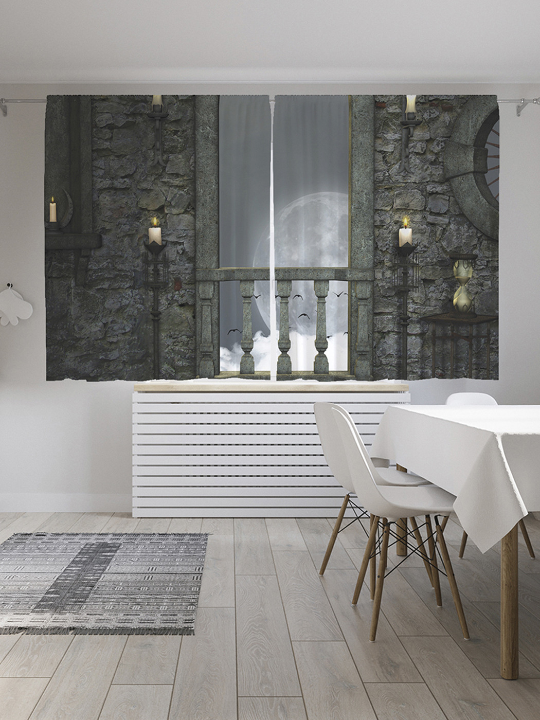 Шторы с фотопечатью "Луна в арке замка" из сатена, 290х180 см 
Шторы с фотопечатью "Луна в арке замка" из сатена, 290х180 см