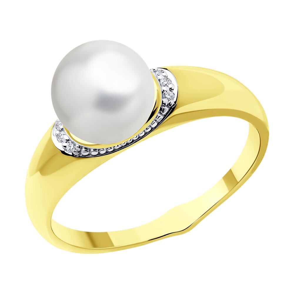 Кольцо из желтого золота с бриллиантом/жемчугом р. 16,5 SOKOLOV Diamonds 8010059-2, 8010059-2
Кольцо из желтого золота с бриллиантом/жемчугом р. 16,5 SOKOLOV Diamonds 8010059-2, 8010059-2