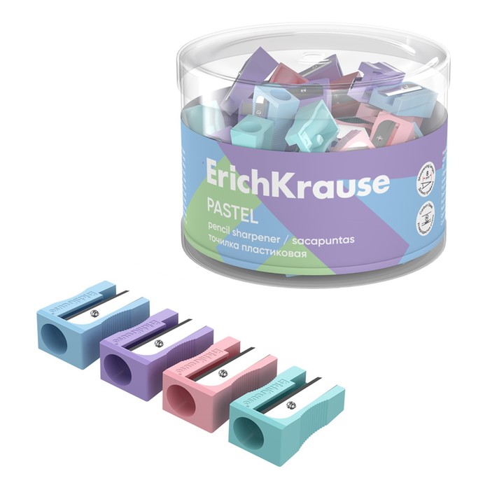 Точилка пластиковая ErichKrause "EasySharp Pastel", микс (60 шт.), Разноцветный
Точилка пластиковая ErichKrause "EasySharp Pastel", микс (60 шт.), Разноцветный